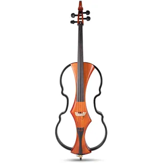GEWA E-Cello Novita 3.0-4/4 – elektronisches Cello mit Carbonrahmen, Massivholz-Korpus und Preamp-System, rotbraun, Made in Germany