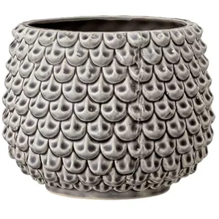 Nordring Retro Übertopf Vintage Pflanztopf für Zimmerplanzen Blumentopf Pino L (16,5 cm ø), grau, Keramik