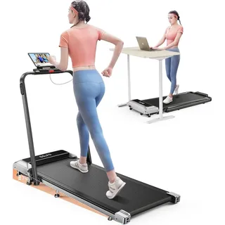Toputure TP2 Laufband, Walking Pad Laufband mit Neigung, 2 in 1 Laufband für Zuhause, 1-12km/h Klappbar Laufband mit Steigung, Fernbedienung und App - Silber