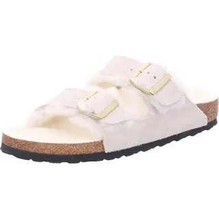 Birkenstock - Arizona Lammfell, Größe:39, Farbe:antique white 02215 - Weiß
