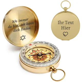 Personalisierte Kompass Outdoor Benutzerdefinierter tragbarer Outdoor Kompas mit Leuchtziffern Wasserdicht Kompass für Männer und Frauen, Wandern, Camping, Jagd (Personalisierter Kompass)