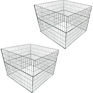 Estexo Komposter Metall Drahtgitter 2er Set Gartenkomposter 90x90x70 cm Draht Gitter