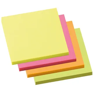 SOENNECKEN Haftnotiz 5836 75x75mm neonfarben 4x100Blatt 4 St./Pack.
