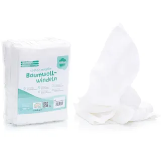 Fillikid Windeln 10er Set 80x80 cm weiß | Weiche hautfreundliche Mulltücher | einsetzbar als Stoffwindel, Spucktuch | extrem weich und saugstark | Waschbar bei 30°C | Baumwolle