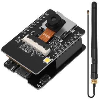 ESP32-CAM-AI-Thinker Board mit OV2640 Kamera und Antenne, ESP32 Dev Board Mikrocontroller Modul für IoT-Projekte, WLAN Bluetooth Dual-Mode 2-MP-Kamera Micro-USB TF-Karten-Unterstützung für Arduino
