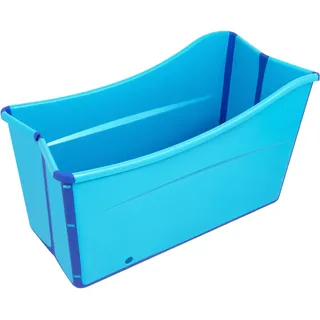 KIOPOWQ Faltbare Badewanne Erwachsene Kinder Mobil Wasserwanne Tragbar Bathtub Spa Badesauna Babyschwimmbecken Großer Raum 100cm Blau