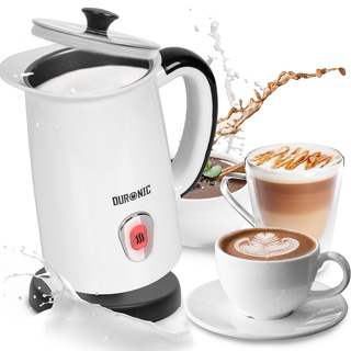 Duronic MF130 elektrischer Milchaufschäumer, 240ml Behälter Milchaufschäumer Induktion, automatischer Milchschäumer, heißer und kalter Milchschaum für Kaffee, Cappuccino, Latte Macchiato und Kakao