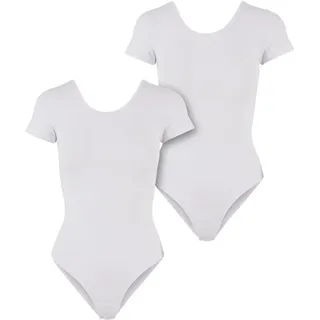URBAN CLASSICS Ladies Organic Stretch Jersey Body 2-Pack - Weiß