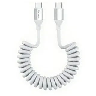 4smarts USB-C Spiralkabel 100W Weiß