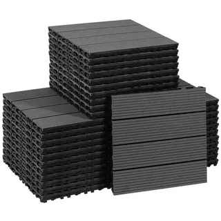 CCLIFE Terrassendielen WPC Terrassendielen, Balkon Boden, 30x30cm/ 30x60cm, (33-St) grau
