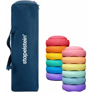 Stapelstein® Gruppen-Sets -  6x Stapelstein® Original rainbow classic & 6x Stapelstein® Rainbow pastel +Tasche