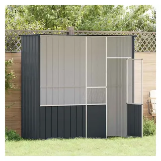 vidaXL Vogelkäfig Voliere 215 x 78 x 200 cm anthrazit