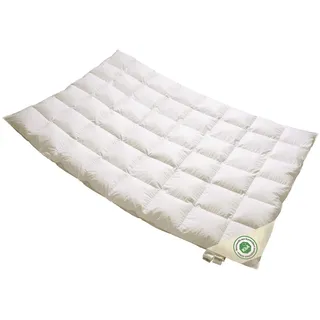 VitaSchlaf Vitaschlaf® BIO-LUXE-KBA W3 - Sommer Organic 100% GÄNSE Daunendecke Deutsche Qualität Downpass (135 x 200 cm)