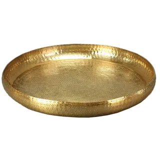 Rundes Tablett Gold Ø 44 cm – Dekotablett für Couchtisch & Esstisch