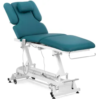 Physa Massageliege 3 Motoren 200 kg türkis Massagebank Therapieliege Massagetisch 250 Dunkelblau