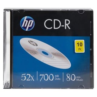 HP CD-R 80min/700MB, 52x, 10er Slimcase