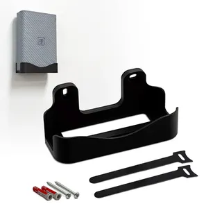 Wandhalterung passend für Telekom Speedport 7 WLAN Verstärker Plus – Wi-Fi 7 Mesh Repeater Halter mit Kabelmanagement & Hitzeableitung – inkl. Montagezubehör – Made in Germany – Schwarz