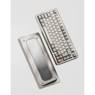 Ticktype EVO75-Anodized First Light-ISO-DE-PP 75%-mechanische Tastatur, DE-Layout, kabellose Gaming-Tastatur, 8000 mAh Akku, Leaf-Spring-Mount, 80 Tasten, Hot-Swappable, benutzerdefinierte Treibersoftware, RGB-Hintergrundbeleuchtung