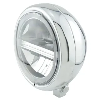 Highsider 5 3/4 Zoll LED-Scheinwerfer Pecos Typ 6 mit TFL, chrom