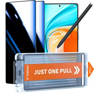 TORRAS für Samsung Galaxy S26 Ultra für Panzerglas Sichtschutz[Full Screen] TOP Bruchsicherheit Folie für Samsung S26 Ultra Schutzfolie 9H+ Schutzglas [Auto-Installation] Anti-Fingerabdruck, 2 Stück