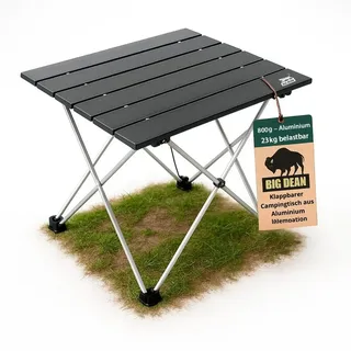 BigDean Campingtisch Kleiner Faltbar Schwarz