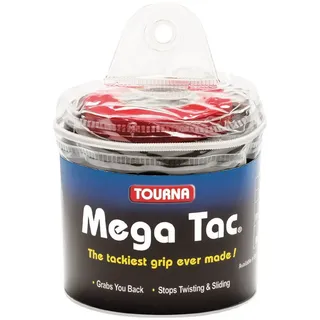 Tourna Overgrip Mega Tac (extreme Griffigkeit, haltbar, breit) schwarz 30er Clip-Beutel
