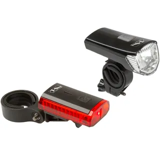 M-Wave Atlas K 11 Akkulampen Set LED Fahrradlampe Fahrradlicht StVZO Fahrrad Lampe USB
