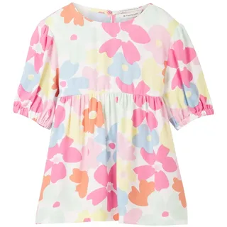 TOM TAILOR Mädchen Bluse mit Volants, rosa, Allover Print, Gr. 128/134