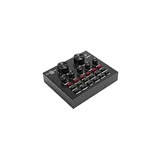 DJ-Mixer-Soundkarte, 112 Arten von Elektrischem Sound, Multifunktionaler Sound-Mixer, Live-Soundkarte, Professioneller Audio-Mixer, Soundboard, Vlog Living Broadcast Live-Streaming