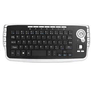 ACAGALA E30 2,4 GHz Wireless Keyboard mit Trackball Maus Scrollrad Fernbedienung für Android TV Box Smart TV PC Notebook Silber