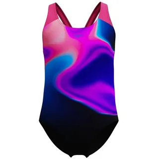 Speedo Print Splashback Badeanzug - Margarita Pink / Anthracite - 9-10 Jahre