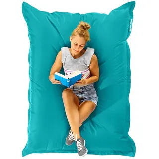 Green Bean Sitzsack 120x160cm 270 Liter Kinder & Erwachsene Bean Bag EPS Perlen Füllung Riesensitzsack Groß Draußen Outdoor Liegekissen Waschbar Wetterfest Lounge Chair Sitzkissen Bodenkissen Türkis