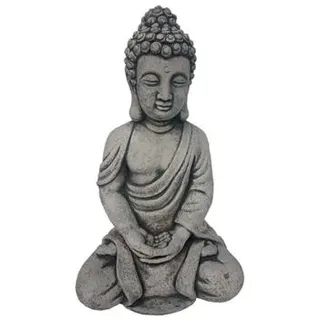 Dehner Stein-Buddha Mangala, ca. H41 cm, Grau