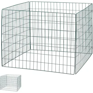 Relaxdays Komposter Metall, 2er Set, Biokomposter Garten, HxBxT: 70 x 90 x 90 cm, 560 Liter, Drahtkomposter Stahl, grün