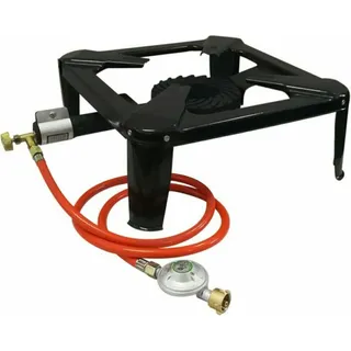 BITUXX Hockerkocher 7KW Campingkocher Gasbrenner Gasschlauch 1,5 M Druckregler