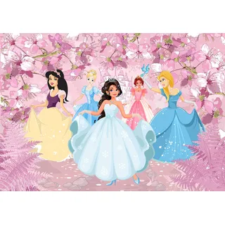 Consalnet - Vlies Fototapete Kinderzimmer 254x184 cm Prinzessin Mädchen Ball Ballkleid Blumen - Fototapeten Tapeten für Kinder Kindertapete - Vliestapete Wandtapete Tapete 3D Effekt