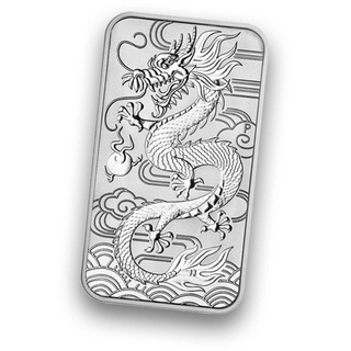 1 Unze Drache Rectangular 2018 Silber 1 oz Silberbarren