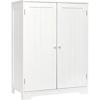 Mondeer Badschrank mit Doppeltür 80 x 60 x 30 cm Weiß