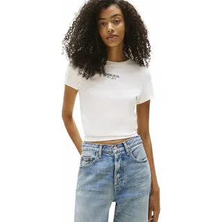 TOMMY JEANS Essential Logo 2 W - T-Shirt - Damen - White - XS