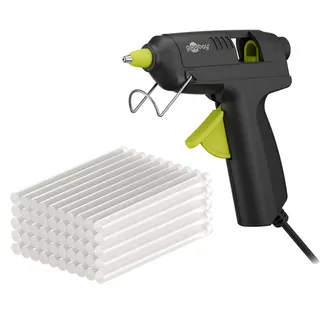 goobay 77825 Advanced, 20 W Heißklebepistole-Set schwarz, grün, 1 St.