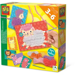 SES Creative Handarbeitsset Flauschige Tiere sticken