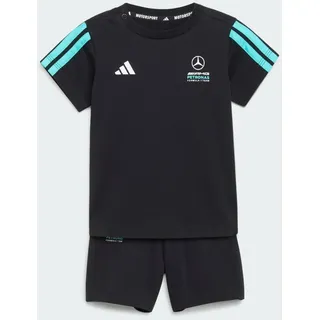 adidas MERCEDES-AMG PETRONAS FORMULA 1 TEAM DNA Baby KURZARM-JOGGINGANZUG - Black / Semi mint rush, - 56