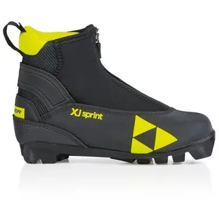 Fischer XJ Sprint Junior Langlaufskischuhe Schwarz/Gelb 31