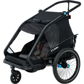 Cube Double CMPT Kinderanhänger schwarz 2026