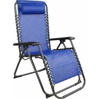 Mojawo Luxus Comfort Liegestuhl 67 x 175 x 108 cm blau 1 St.