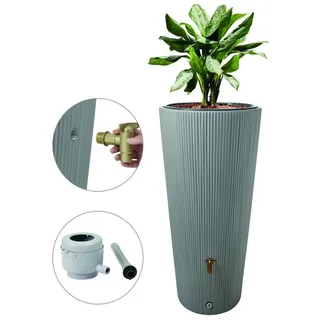 4rain Vaso 2in1 Decor Regenspeicher 220 L zinkgrau
