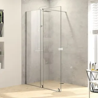 HÜPPE Xtensa pure Walk-In Gleittür mit festem Segment 110 cm, Anschlag links, Duschkabinen, XT0102069321881,