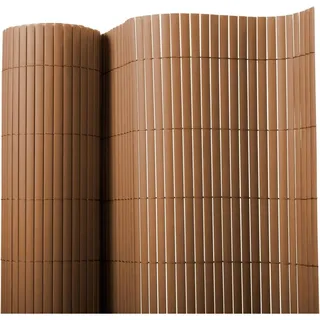 casa pura PVC Sichtschutzzaun 150 x 500 cm Braun