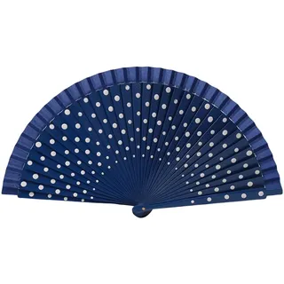 Navna Modischer Flamenco-Fächer, spanischer Fächer, Holz, elegant, Vintage-Punkte-Muster, faltbar, Kostümpartys, Dekorationen