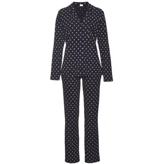 s.Oliver Damen Pyjama dunkelblau Krawattenmuster Gr.44/46